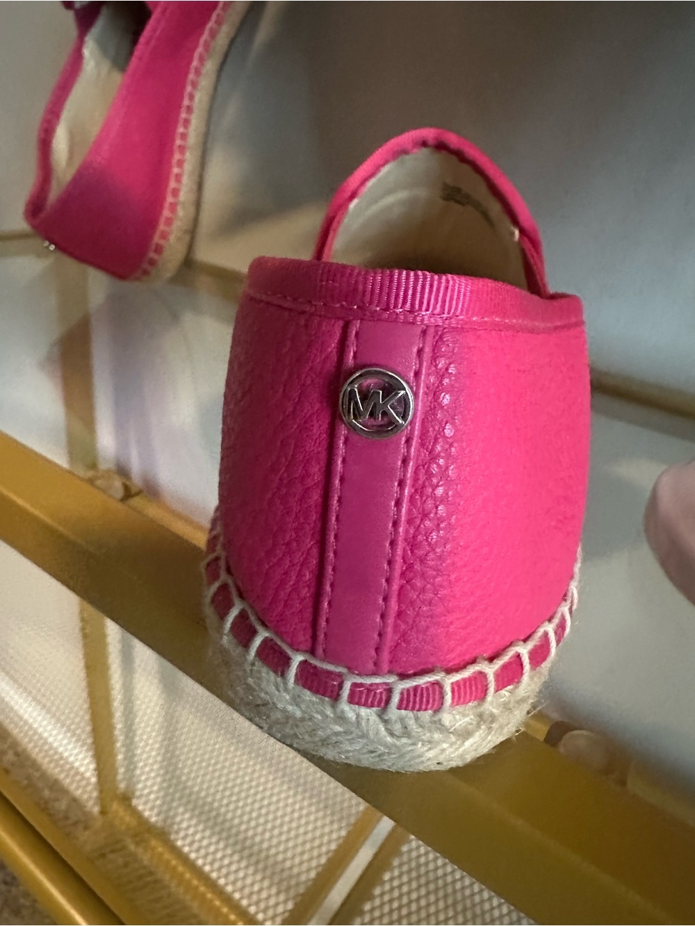 Michael Kors Hot Pink MK Logo Espadrille Flats - Picture 5 of 6